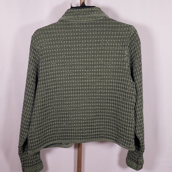 Mod-O-Doc Waffle Knit Cotton Jacket - Picture 5 of 10